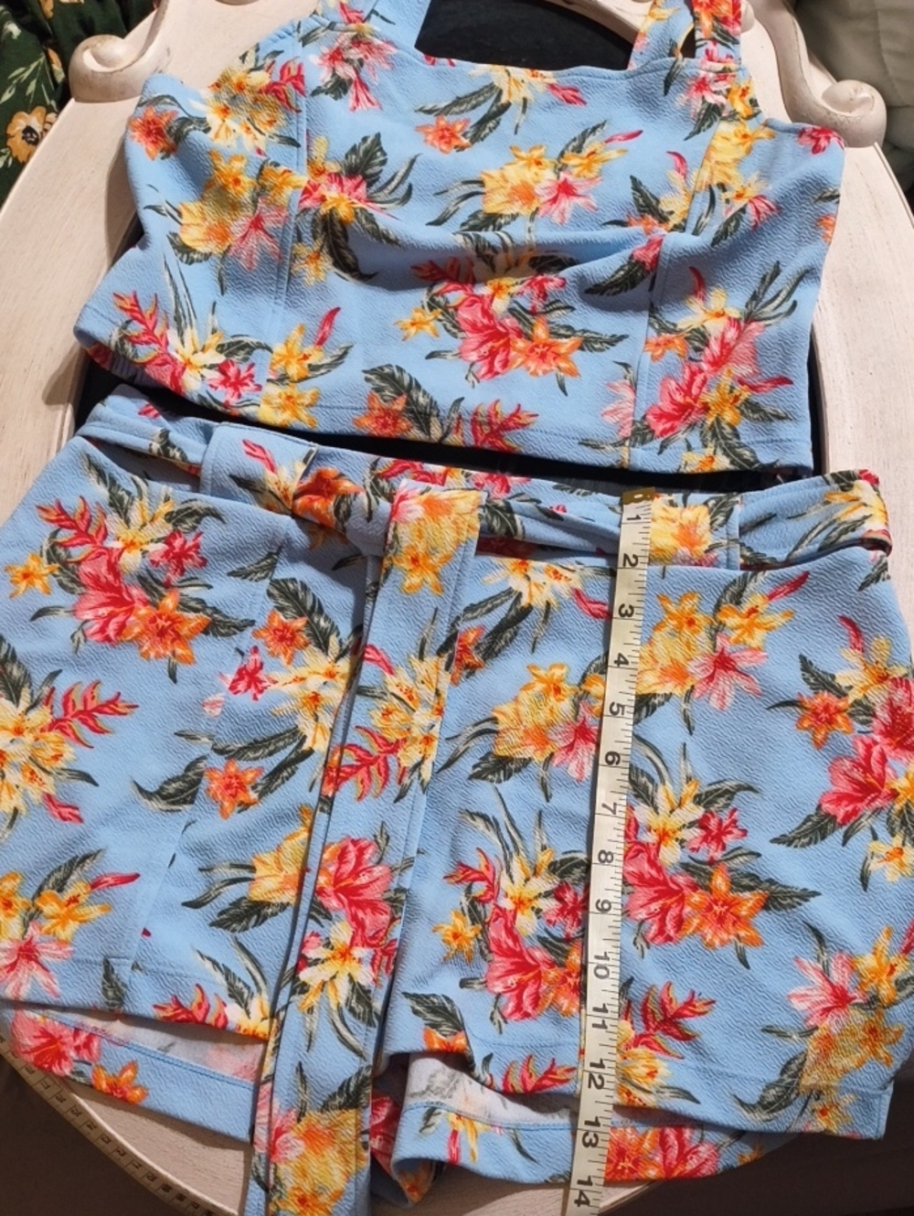 No Boundaries Floral Jumpsuit - Blue and Yellow - Picture 6 of 8